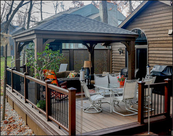  12 x 14 Rustic Cedar Ramada shown with 8x8 posts and customer supplied shingles and stain.