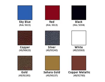 Popular Powder Coat Color Options