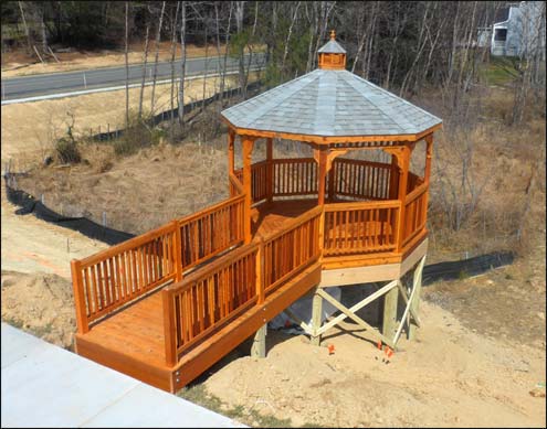 Custom 5 x 12 Spindle Rail Bridge with Cedar Deck and Railings