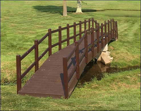 4 x 40 Double Rail Pedestrian Trail Bridge Shown (ANGLE 2).