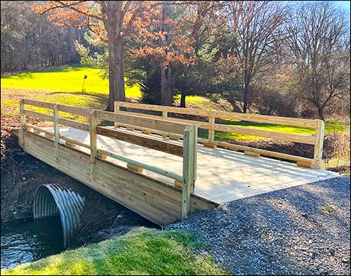 10 x 24 Heavy Duty Bridge with custom Double Rails and Curb