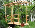 Monet's Red Cedar Bridge w/ Curved Wisteria Canopy