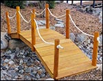 Treated Pine Rope Rail Bridge w/White Cedar Posts