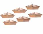 Cambridge Copper/Cedar Post Cap Set (Set of 6)