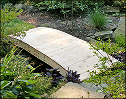 Red Cedar Crescent Moon Plank Bridge