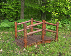 White Cedar Stained Double Rail Bridge