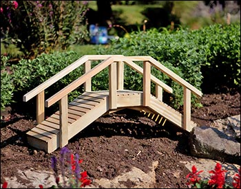 Treated Pine Decorative Mini Arched Bridge