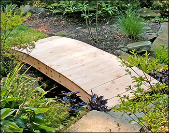 Red Cedar Crescent Moon Plank Bridge