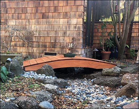 Red Cedar Crescent Moon Plank Bridge