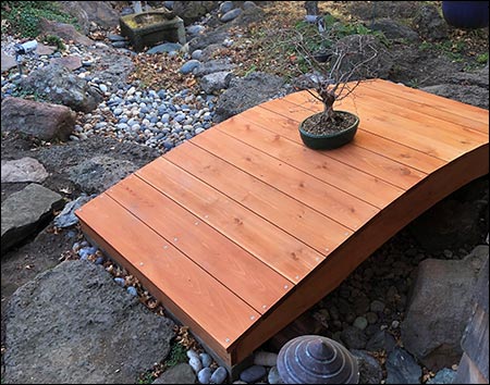 Red Cedar Crescent Moon Plank Bridge