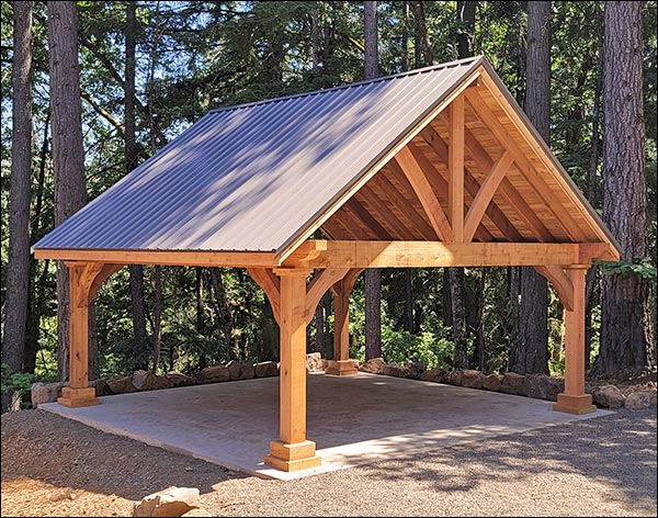 Rustic Red Cedar Gable Ramada