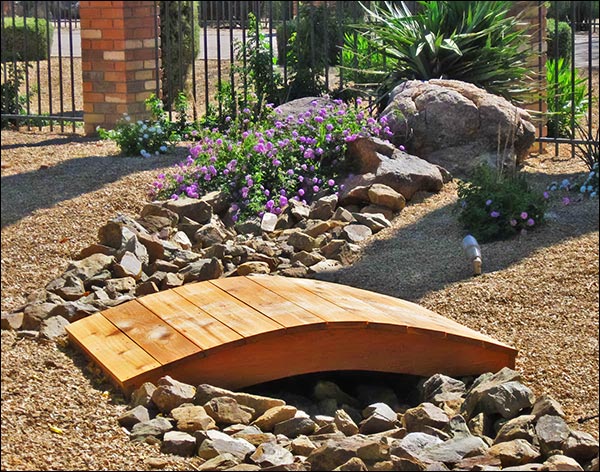 Red Cedar Crescent Moon Plank Bridge