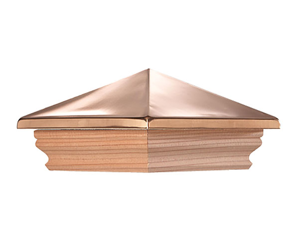 Cambridge Copper/Cedar Post Cap Set (Set of 6)